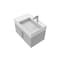 Castello Usa Amazon 30-inch Gray Right Vanity Set with White Top and Chrome Handles CB-MC-30G-CHR-2056R-WH - alternate 1